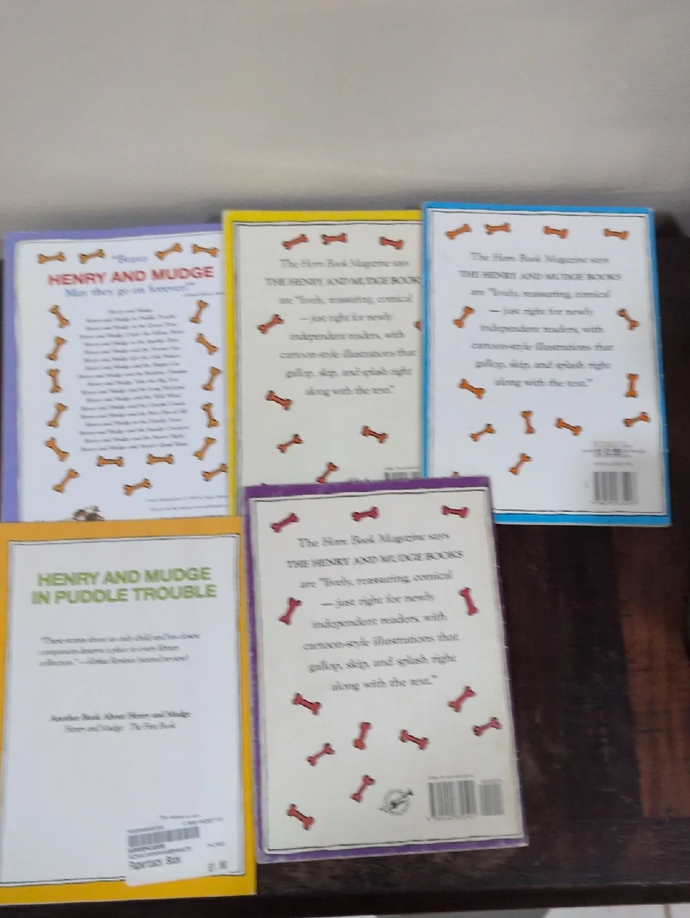 Scholastic Cynthia Rylant Henry & Mudge Early Chapter Fictional Book Lot of 5